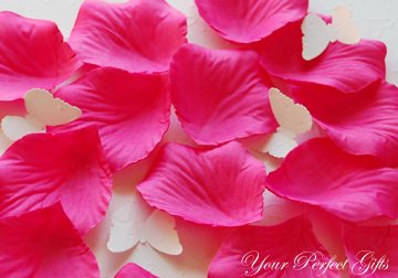 1000 FUCHSIA HOT PINK SILK ROSE PETALS WEDDING DECORATION FLOWER FAVOR RP013