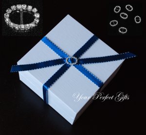 50 OVAL Diamante Rhinestone Crystal Silver Buckle Sliders For Wedding Invitation BK051