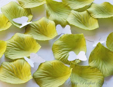 1000 WILLOW LIGHT GREEN SILK ROSE PETALS WEDDING DECORATION FLOWER FAVOR RP002