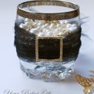 24 SQUARE 1.25" Gold Large Diamante Rhinestone Crystal Buckle Sliders for Wedding Invitation BK040