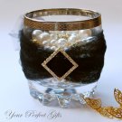 50 DIAMOND SQUARE 1" Gold Diamante Rhinestone Crystal Buckle Sliders Wedding Invitation BK041