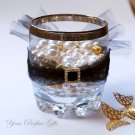 12 SQUARE Gold Diamante Rhinestone Crystal Buckle Sliders For Wedding Invitation BK031