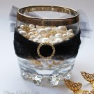 12 CIRCLE ROUND 22mm Gold Diamante Rhinestone Crystal Buckle Sliders Wedding Invitation BK029