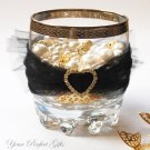 100 LARGE HEART 1" Gold Diamante Rhinestone Ribbon Buckle Sliders For Wedding Invitation BK026