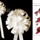 10 IVORY 8" WEDDING PULL PEW BOWS FOR BRIDAL CAKE GIFT BASKET DECORCATION PB022