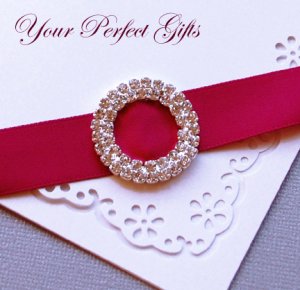 100 Two Row 1-1/8" ROUND Silver Rhinestone Ribbon Buckle Wedding Invitation BK038