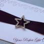 24 LARGE STAR 1-3/8" Silver Diamante Rhinestone Ribbon Buckle Slider BK070