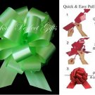 10 GREEN 5" WEDDING PULL PEW BOWS FOR BRIDAL CAKE GIFT BASKET DECORCATION