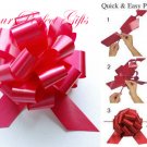 10 APPLE RED 5" WEDDING PULL PEW BOWS FOR BRIDAL CAKE GIFT BASKET DECORCATION