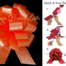 10 ORANGE 5" WEDDING PULL PEW BOWS FOR BRIDAL CAKE GIFT BASKET DECORCATION PB165