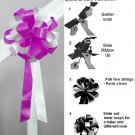 10 WHITEFUCHSIA PINK 8" WEDDING PULL PEW BOWS FOR BRIDAL CAKE GIFT BASKET DECORCATION