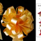 10 GOLD ORANGE 8" WEDDING PULL PEW BOWS FOR BRIDAL CAKE GIFT BASKET DECORCATION PB004