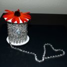 3 Feet/1 Yard SS28 6mm Rhinestone Chain Crystal Silver Pleated Wedding Cake Banding Jewelry RC023