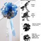 10 LIGHT BABY BLUE SILVER 8" WEDDING PULL PEW BOW FOR BRIDAL CAKE GIFT BASKET DECORCATION PB174