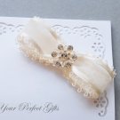 24 Flower 1-1/2" Silver Diamante Rhinestone Buckle Slider Wedding Invitation Bouquet BK069