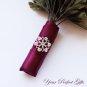 50 Flower 1-1/2" Silver Diamante Rhinestone Buckle Slider Wedding Invitation Bouquet BK069