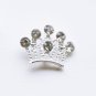 1 pc CROWN Silver Diamante Rhinestone Buckle Slider Flip Flop Wedding Invitation Bouquet BK080