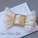 24 SQUARE 35mm Silver Diamante Rhinestone Buckle Sliders Wedding Invitation Chair Cover Belt BK032