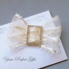 100 pcs 35mm RECTANGLE Silver Diamante Rhinestone Crystal Buckle Slider Wedding Invitation BK066
