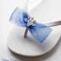 1 pc Fleur-de-lis Silver Diamante Rhinestone Buckle Slider Wedding Invitation Bouquet BK058