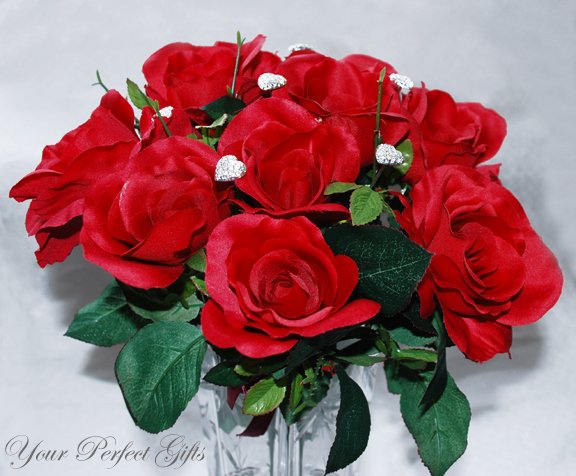 6 pcs Swarovski Crystal Rhinestone Heart Bouquet Flower Center​piece Jewelry BJ003