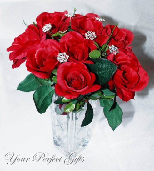 12 pcs Swarovski Crystal Rhinestone Flower Bouquet Flower Center​piece Jewelry BJ003