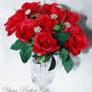 12 pcs Swarovski Crystal Rhinestone Flower Bouquet Flower Center​piece Jewelry BJ003
