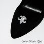 1 Pair Fleur-de-lis Rhinestone Crystal Silver Shoe Purse Hat Clip Buckle AC010