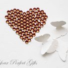 500 Acrylic Round Faceted Flat Back Brown Rhinestone 5mm Wedding Invitation scrapbooking LR076