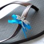 10 Dragonfly Silver Rhinestone Buckle Slider Wedding Invitation Bouquet \Jewelry Napkin Ring BK081