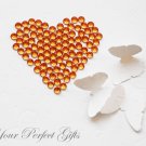 1000 Acrylic Faceted Flat Back Orange Rhinestone 4mm Wedding Invitation scrapbooking LR055