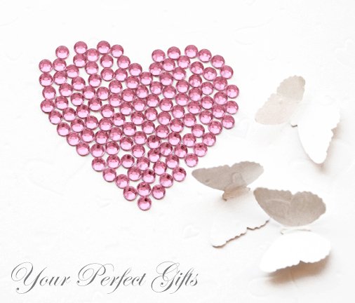 1000 Acrylic Faceted Light Rose Pink Rhinestone 3mm Wedding Invitation scrapbooking LR050