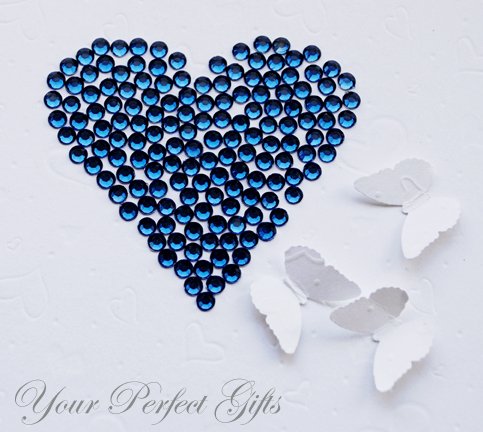 1000 Acrylic Flat Back Rhinestone 4mm Dark Indigo Blue Wedding Invitation scrapbooking LR090
