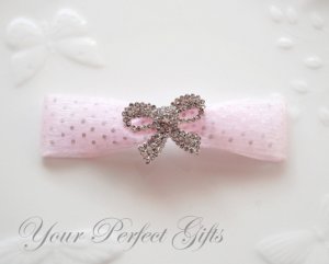 1 pc BOW Silver Rhinestone Crystal Buckle Slider Wedding Invitation Bouquet Flip Flop BK083