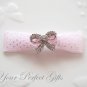 1 pc BOW Silver Rhinestone Crystal Buckle Slider Wedding Invitation Bouquet Flip Flop BK083