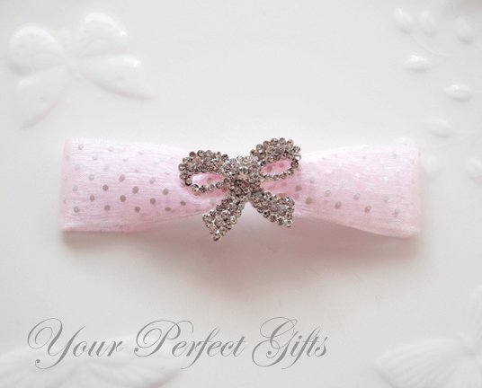 10 BOW Silver Rhinestone Buckle Slider Wedding Invitation Flower Bouquet Napkin Ring Flip Flop BK083