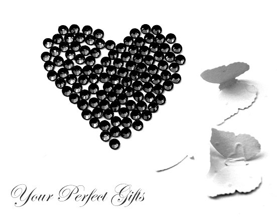 100 Acrylic Faceted Flat Back Rhinestone 7mm Jet Black Wedding Invitation scrapbooking LR008