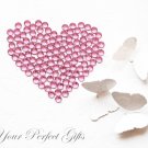 100 Acrylic Faceted Flatback Rhinestone 7mm Light Rose Pink Wedding Invitation scrapbooking LR052