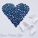100 Acrylic Faceted Flat Back Rhinestone 7mm Dark Indigo Blue Wedding Invitation scrapbooking LR091