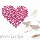 100 Acrylic Round Faceted Flatback Rhinestone 7mm Rose Pink Wedding Invitation scrapbooking LR036