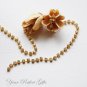 1 Foot SS18 4.3mm Rhinestone Chain Crystal Gold Pleated Wedding Cake Banding Ribbon Jewelry RC021