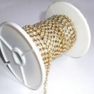 30 Feet/10 Yards SS28 6mm Rhinestone Chain Crystal Gold Plated Wedding Cake Banding Jewelry RC022