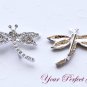 10 Dragonfly Silver Rhinestone Buckle Slider Wedding Invitation Bouquet Napkin Ring Flip Flop BK092