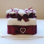 12 HEART 1.2" Silver Large Diamante Rhinestone Ribbon Buckle Sliders Wedding Invitation BK024