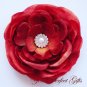 10 Round Diamante Rhinestone Crystal Pearl Button Hair Flower Clip Wedding Invitation Ring BT091