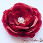 100 Round Diamante Rhinestone Crystal Pearl Button Hair Flower Clip Wedding Invitation Ring BT091