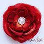 10 Two Row Round Diamante Rhinestone Crystal Pearl Button Hair Clip Wedding Invitation Ring  BT029