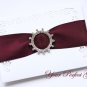 1 pc ROUND CIRCLE 1.5" Silver Diamante Rhinestone Crystal Buckle Slider Wedding Invitation BK017