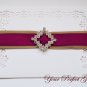 1 pc DIAMOND SQUARE Diamante Rhinestone Crystal Silver Buckle Sliders For Wedding Invitation BK047