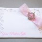 10 DIAMOND SQUARE Diamante Rhinestone Crystal Silver Buckle Sliders For Wedding Invitation BK048